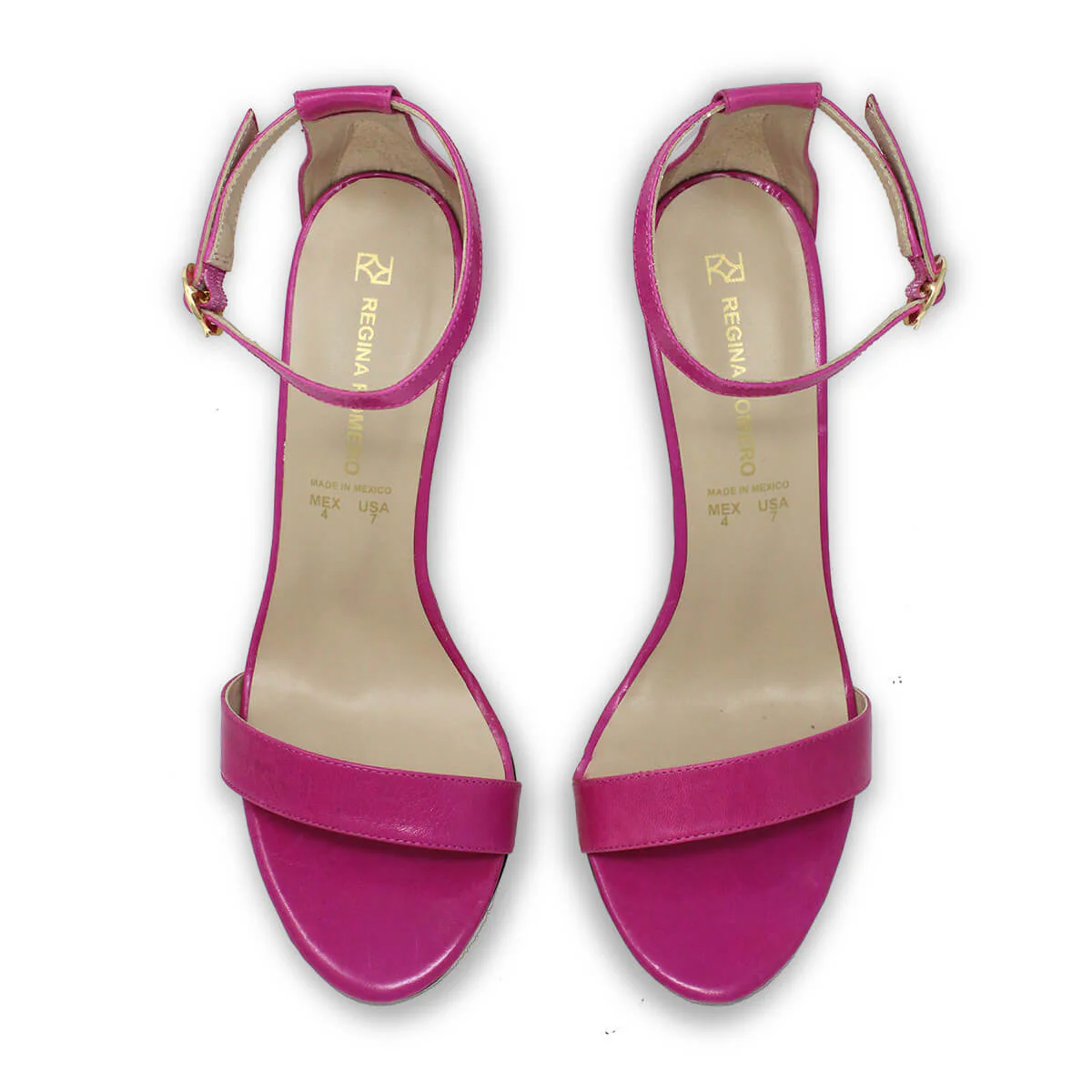 CLAUDINE 85 - Fucsia Regina Romero Zapato Sandalia Zapatilla Tacon Alto Para Dama en Piel - Imagen 8